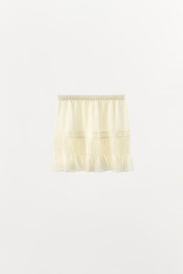 LACE TRIM PLEATED SKIRT - Zara фото 5