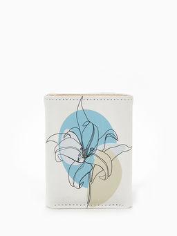 Кошелёк женский на кнопке, 10.5?2.5?8.5 см, с цветочным принтом, разноцветный