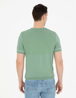 _a_la Slim Fit Bisiklet Yaka Triko Ti__rt - Pierre cardin фото 5