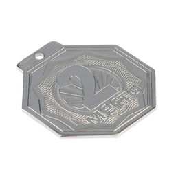 Цена за 2 шт. Медаль призовая «2 место» серебро 199, d=5 см, без ленты