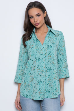 Блуза Супер Стайл (бирюза) - Diolche фото 15