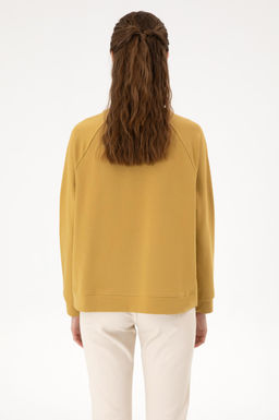 Kad_n Camel Regular Bisiklet Yaka Basic Sweatsh_rt
