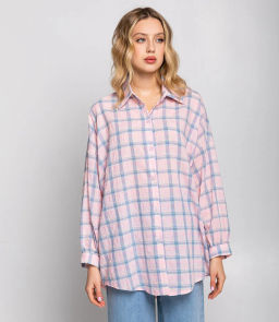 Рубашка #КТ22305, розовый