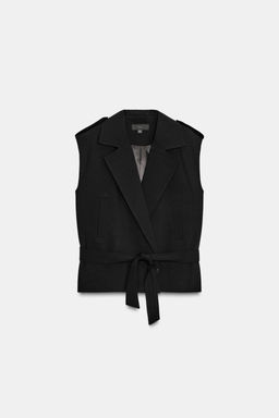 WAISTCOAT WITH SHOULDER PADS AND BELT - Zara фото 4