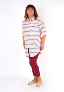 Рубашка Жатка розовая - Марлен фото 2