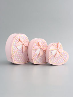 Набор подарочных коробок 3 в 1 сердца, 22?20?9; 18.5?17?7.5; 16?14?6 см