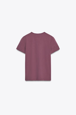 SHORT SLEEVE RUSTIC COTTON T-SHIRT - Zara фото 4
