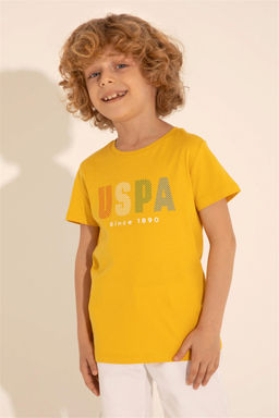 Шафрановая футболка для мальчика - U.s. polo assn фото 7