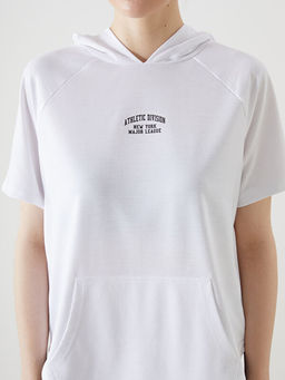 Kap??onlu Bask?l? Kad?n Spor Ti??rt