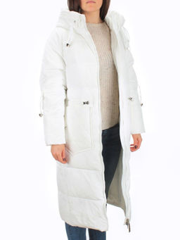 H303 WHITE Пальто зимнее женское (200 гр. холлофайбер) - Fashion фото 8