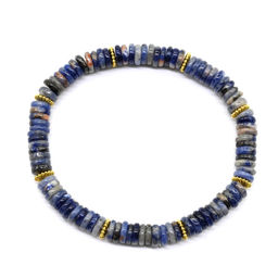 Браслет из содалита диски 6*2мм, 16см