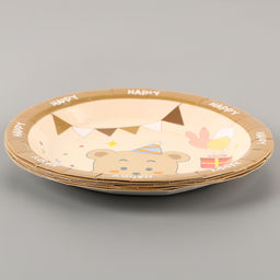 Тарелки бумажные Счастливый медвежонок, 6 шт. - Страна карнавалия фото 2