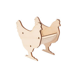 Заготовка для декорирования Mr. Carving КЛ-26 Подставка под яйцо фанера 8.8 х 5.4 х 8 см Курочки фото 3