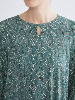 Bisiklet Yaka Desenli Bluz