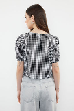 Siyah Buzgulu Potikare Crop Dokuma Bluz TWOSS24BZ00643 - Trendyolmilla фото 5