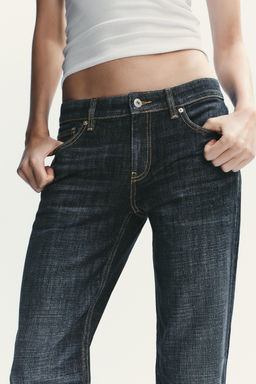 TRF STRAIGHT LOW-RISE JEANS - Zara фото 3