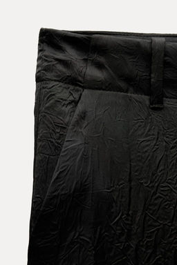 ZW COLLECTION CRINKLE-EFFECT SATIN TROUSERS - Zara фото 5