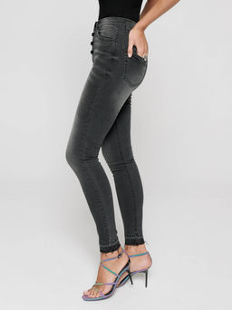 CONTE Моделирующие eco-friendly джинсы skinny с высокой посадкой CON-225 Lycra® washed black - Conte elegant фото 3