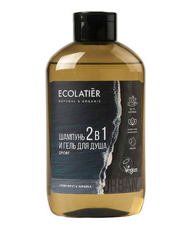 Ecolatier URBAN ДЛЯ МУЖЧИН Шампунь-гель/душ 2в1 SPORT Грейпфрут&Вербена 600мл