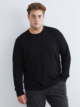 Bisiklet Yaka Erkek Sweatshirt