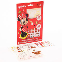 Наклейки для ногтей детские с переводными тату "Минни Маус"