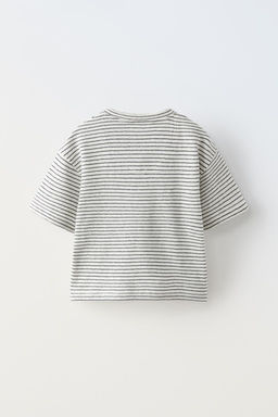 STRIPED COTTON AND LINEN T-SHIRT - Zara фото 5