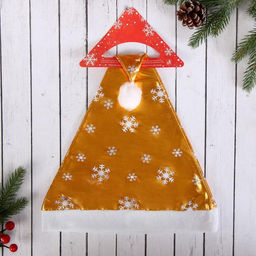 Колпак новогодний Перелив снежинка, 39х27 см, золотисто-белый - Зимнее волшебство фото 6