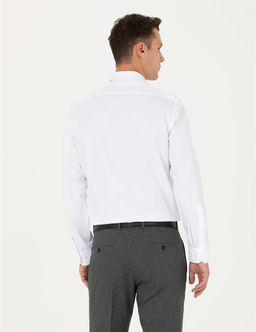 Beyaz Slim Fit Uzun Kollu Basic G_mlek - Pierre cardin фото 5