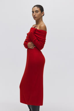 Vestido off-the-shoulder - H&m фото 9