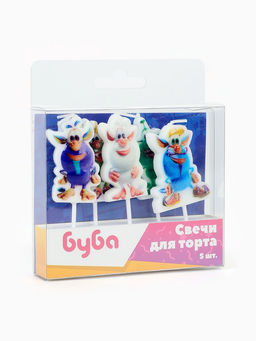 Свечи для торта «Играем Вместе», 3,5 х 4,5 + 3,5 см, 5 шт