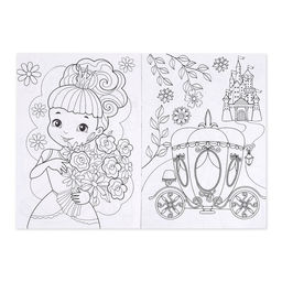 Цена за 3 шт. Раскраска для девочек Принцессы, 16 стр, А4