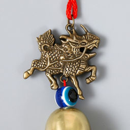 Цена за 10 шт. Колокольчик металл Цилинь (Кирин) 1 колокол 18х4,5х3 см - Simaland фото 2