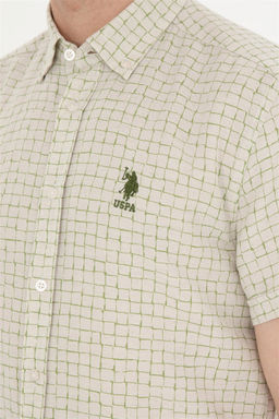 Мужская зеленая рубашка с коротким рукавом Неожиданная скидка в корзине - U.s. polo assn фото 7