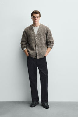 RIBBED TEXTURED CARDIGAN - Zara фото 8
