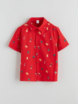 Y?lba?? Temal? Poplin Erkek ?ocuk G?mlek