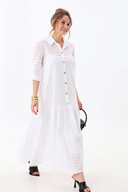 Платье NIKVA н800-6-Р молоко  фото 4