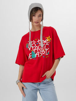 Футболка женская новогодняя с надписью Its the magic season - Mark formelle фото 5