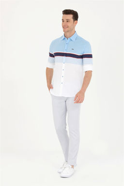 Мужская синяя рубашка с длинным рукавом - U.s. polo assn фото 11