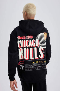 DeFactoFit Толстовка свободного покроя с капюшоном NBA Chicago Bulls