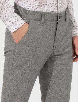 Gri Slim Fit Kanvas Pantolon - Pierre cardin фото 5
