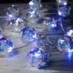 Гирлянда Нить 4.5 м с насадками Цветочные шары, IP20, прозрачная нить, 15 LED, свечение белое, 220 В