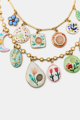 PACK 2 COLLARES CHARMS RESINA / Dorado - Zara фото 3