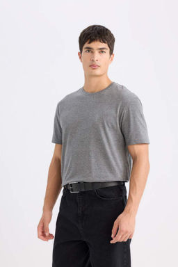 Новая базовая простая футболка с короткими рукавами и круглым вырезом стандартного кроя - Defacto фото 3