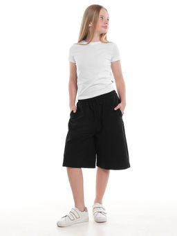 Футболка для девочки скимс для школы с коротким рукавом 22-7694 черный - Mini maxi фото 13