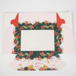 Цена за 5 шт. Коробка для капкейков «Новогодний подарок» 17×25×10 см