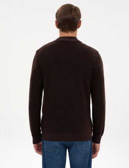 Koyu Kahverengi Slim Fit Triko H_rka - Pierre cardin фото 5