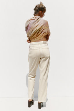 JEANS Z.02 STRAIGHT ANKLE HIGH-WAIST - Zara фото 5