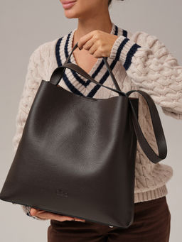 Кожаная сумка шоппер Olga DBR 30948 коричневый шоколад