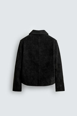 SPLIT SUEDE LEATHER JACKET - Zara фото 8