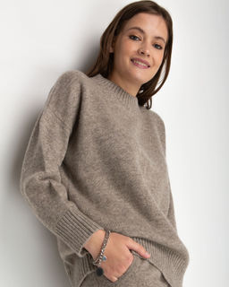 Джемпер из пуха яка 01141 серый